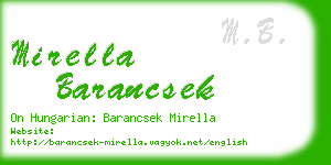 mirella barancsek business card